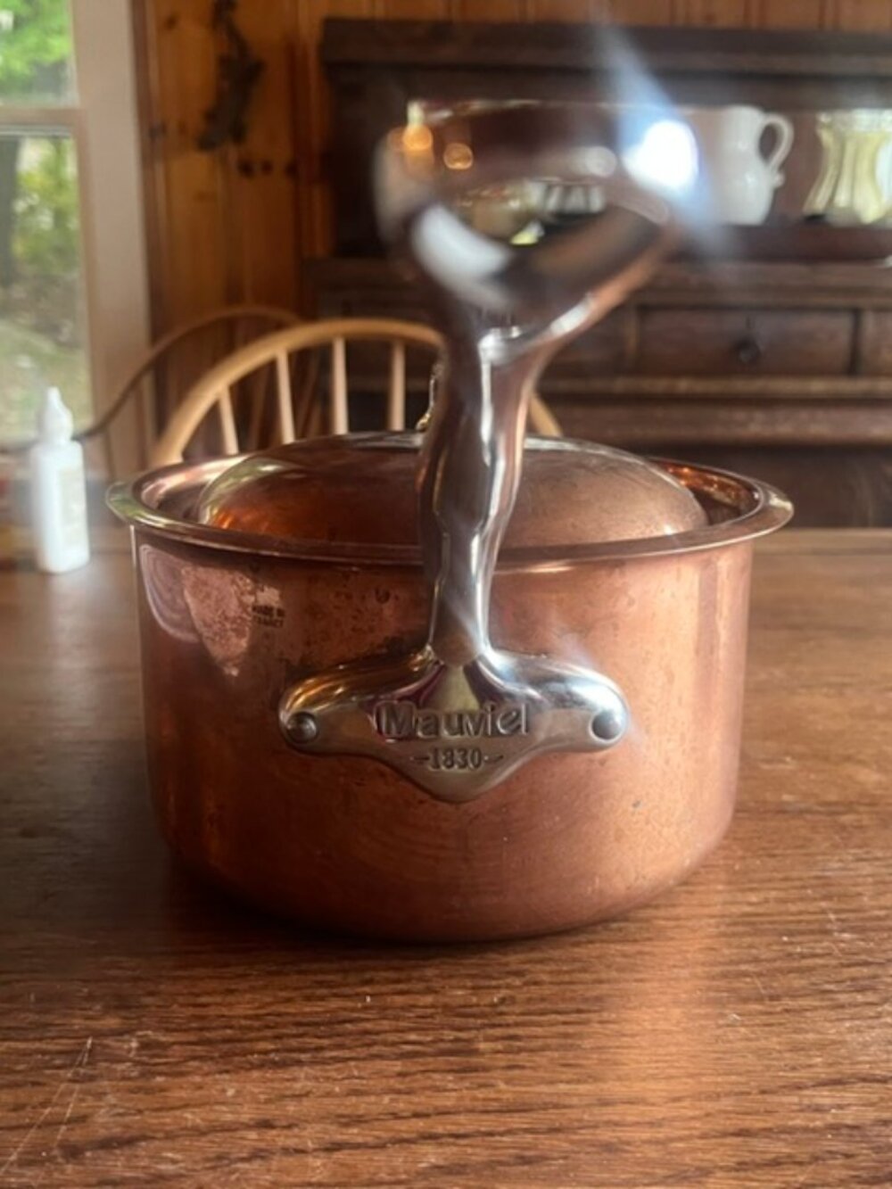 Mauviel 1830 Copper Saucepan with Lid Made in France 8.5”